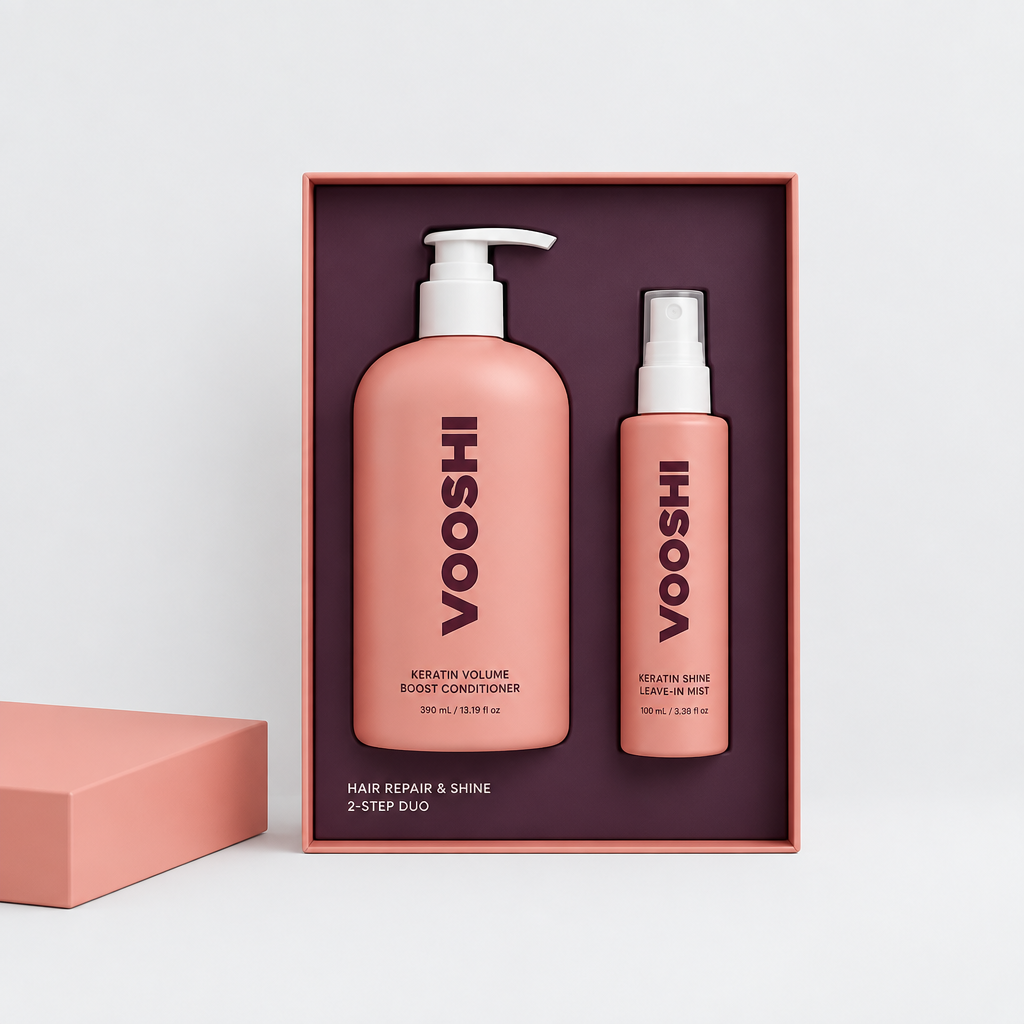 Hair Repair & Shine Duo, open gift box — VOOSHI