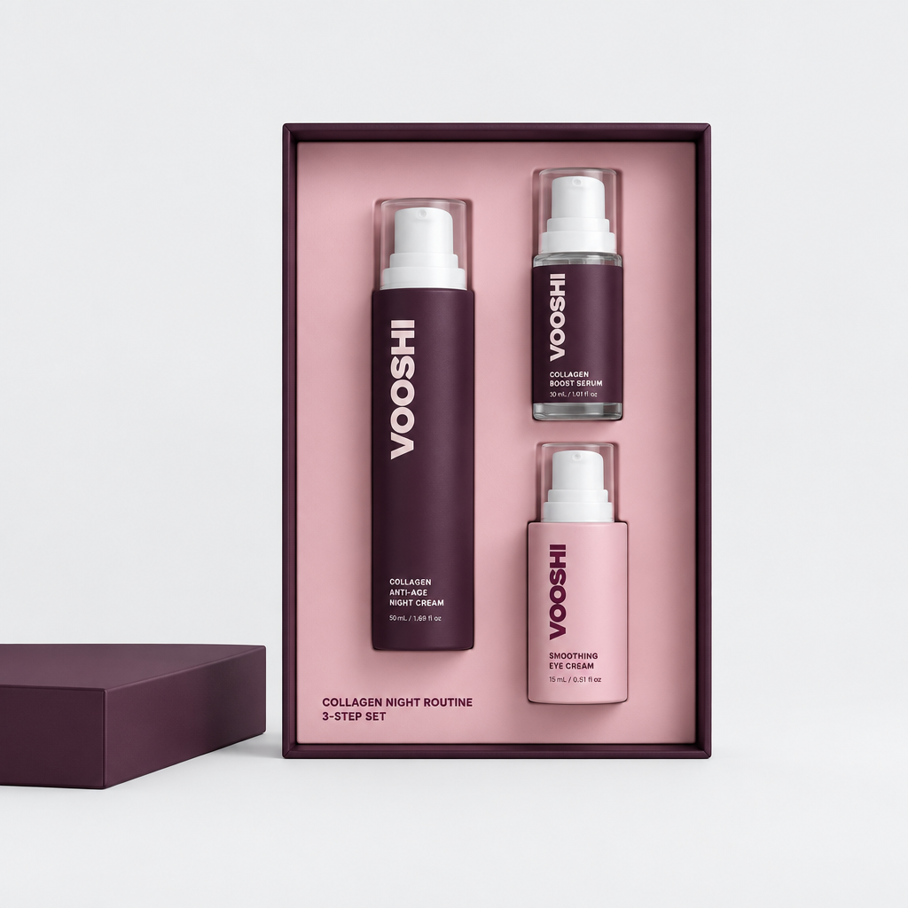 Collagen Night Routine, open gift box — VOOSHI