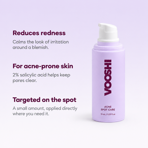Acne Spot Care benefits — reduces redness, for acne-prone skin, targeted on the spot