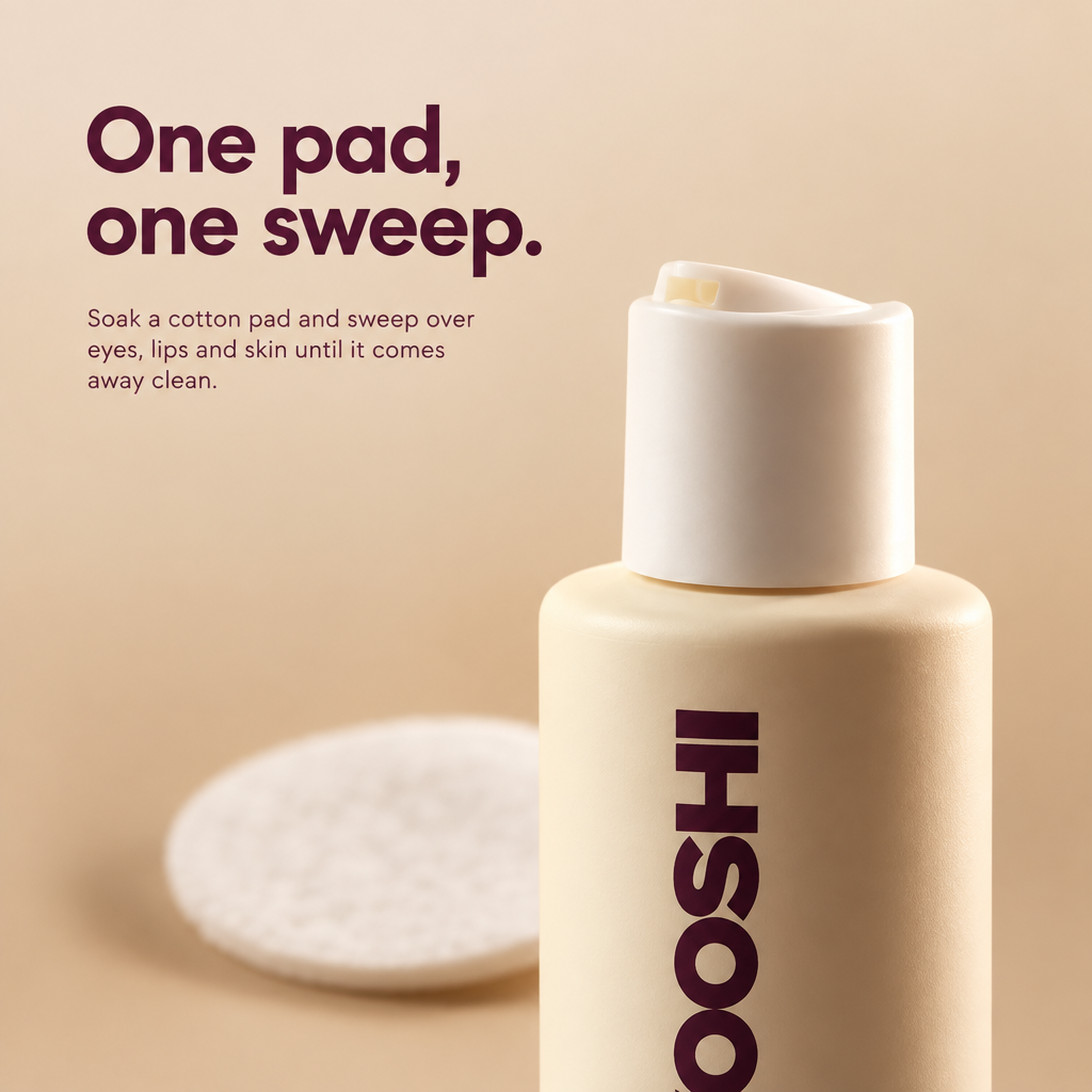 One pad, one sweep - how to use VOOSHI Micellar Cleansing Water