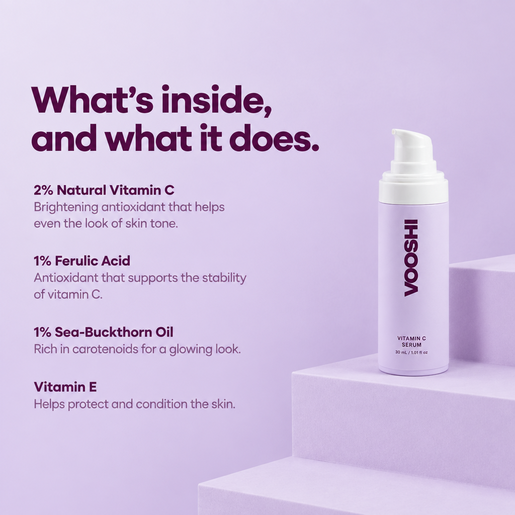 Key ingredients and what they do - VOOSHI Vitamin C Serum