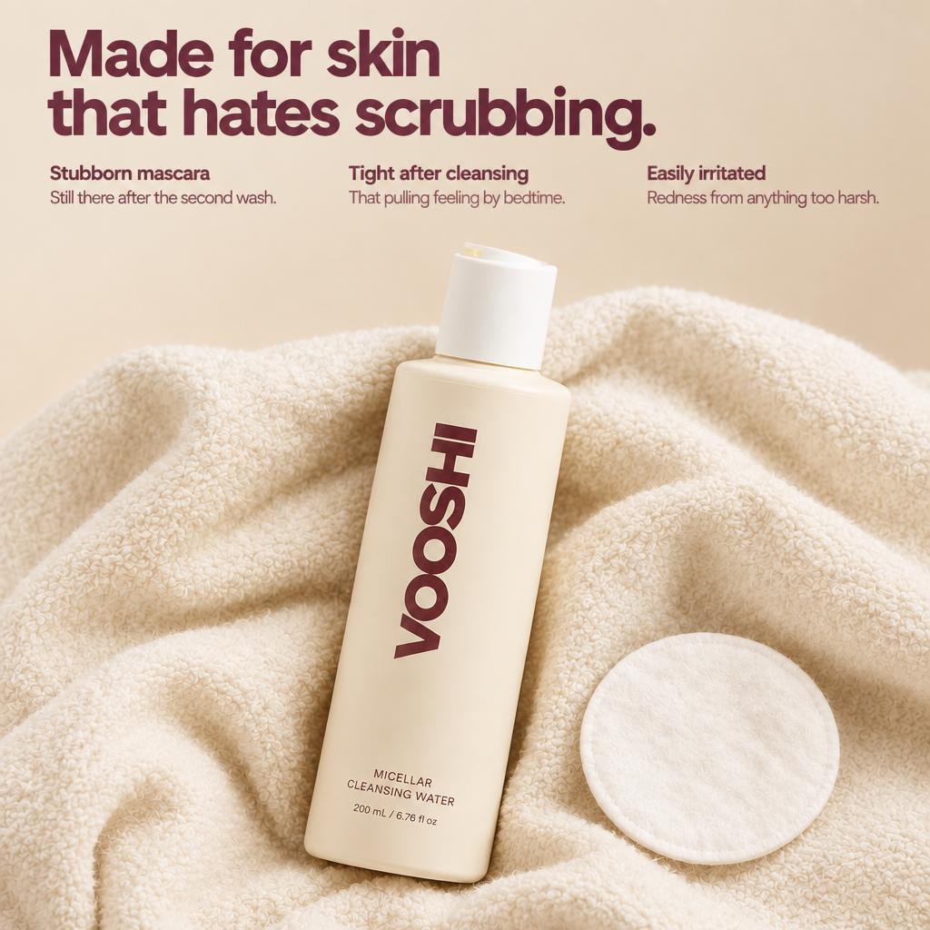 Made for skin that hates scrubbing - VOOSHI Micellar Cleansing Water