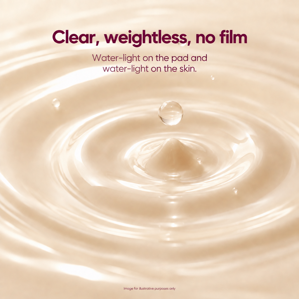 Clear, weightless, no film - VOOSHI Micellar Cleansing Water texture