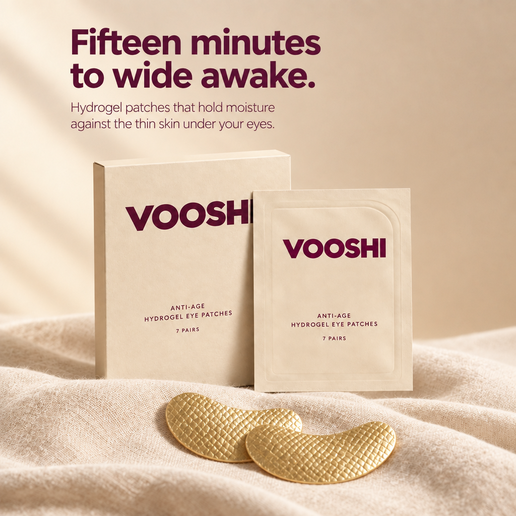 Fifteen minutes to wide awake - VOOSHI Anti-Age Hydrogel Eye Patches