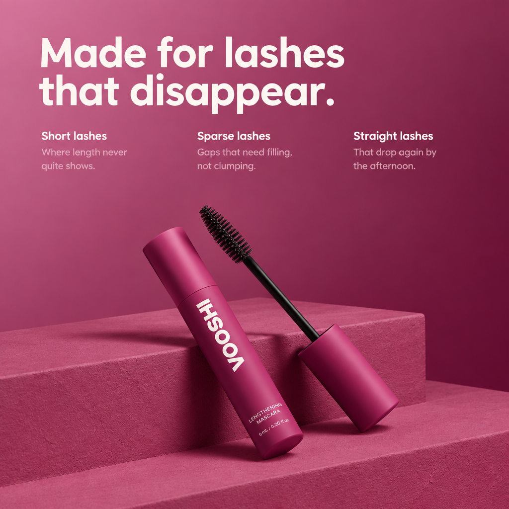 Made for lashes that disappear - VOOSHI Lengthening and Volumising Mascara