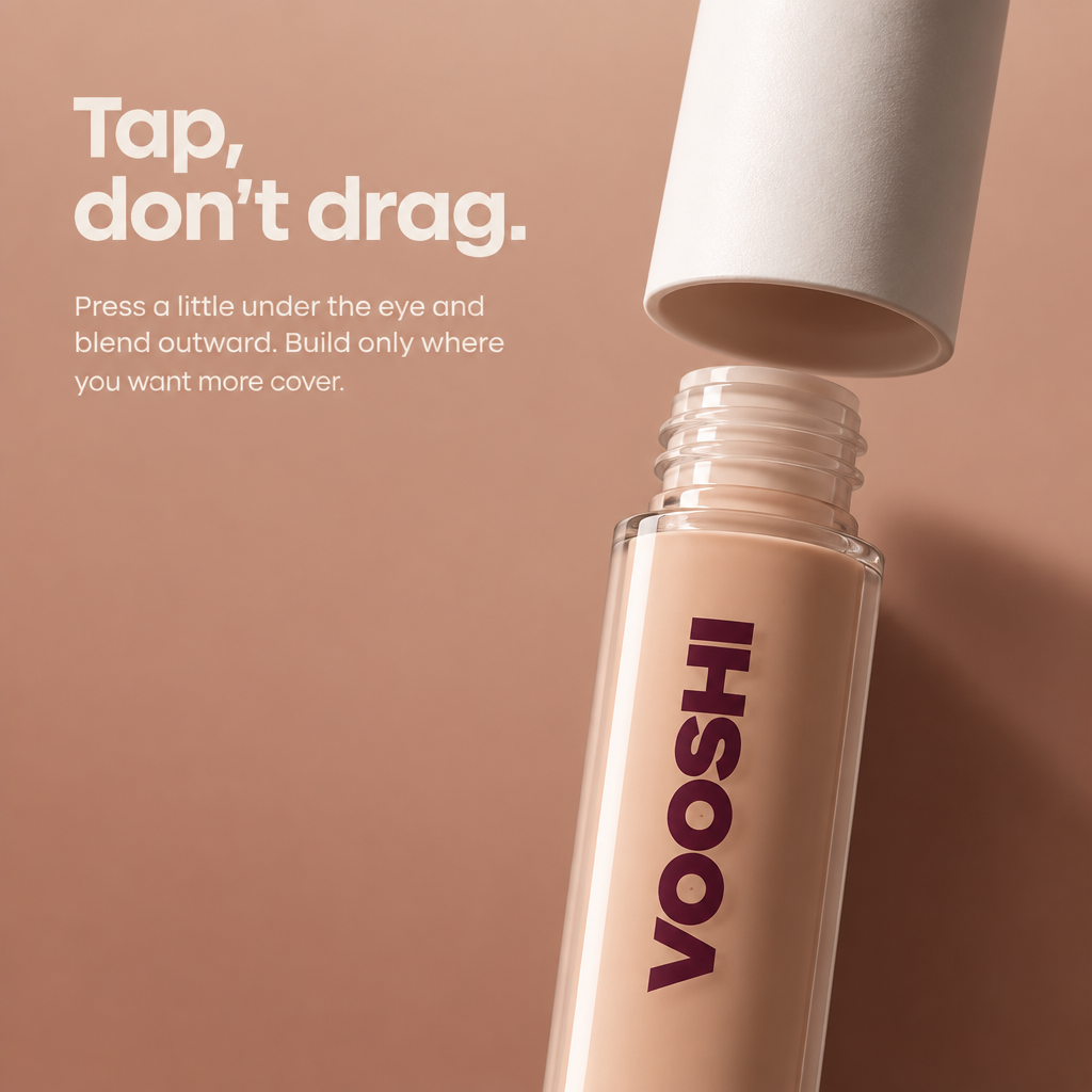 Tap, don't drag - how to use VOOSHI Correcting Concealer