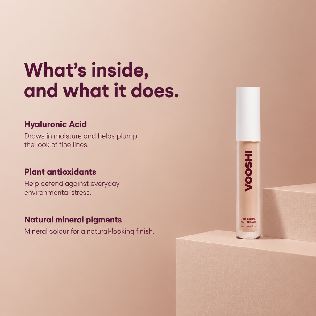 Key ingredients and what they do - VOOSHI Correcting Concealer