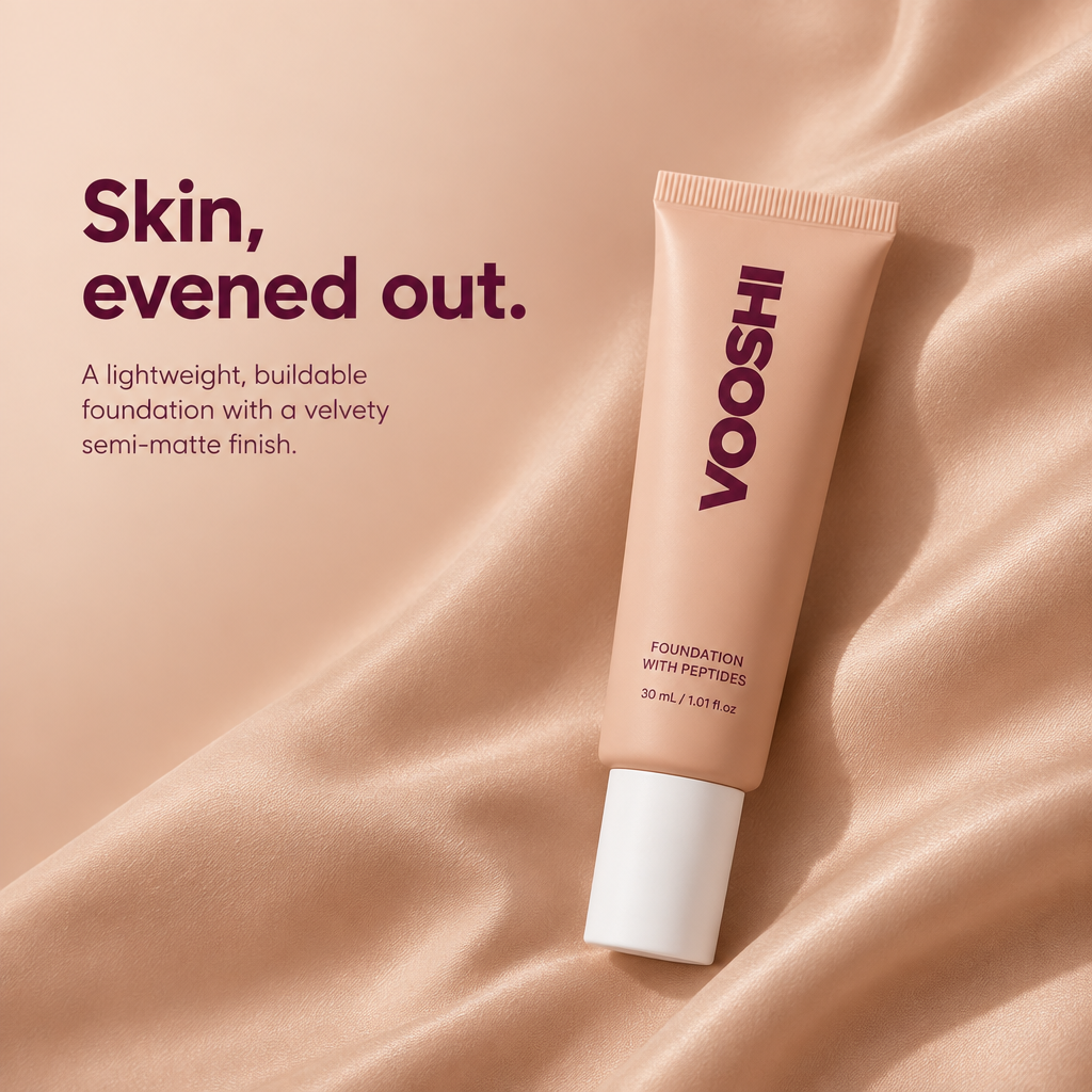Skin, evened out - VOOSHI Foundation with Peptides