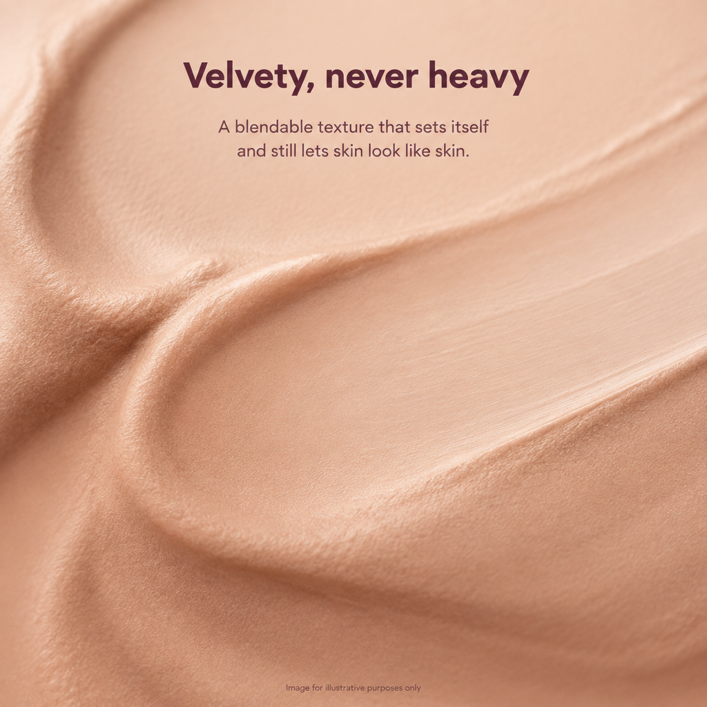 Velvety, never heavy - VOOSHI Foundation with Peptides texture
