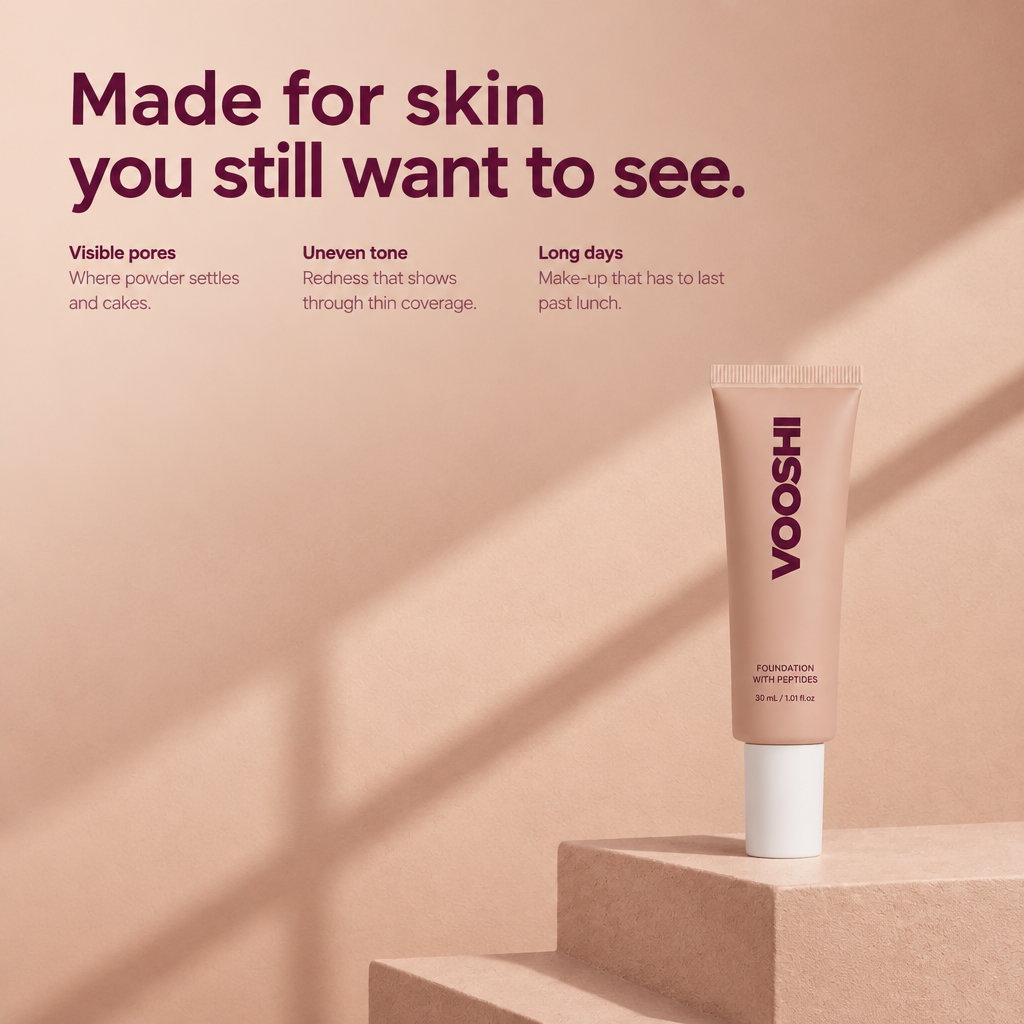 Made for skin you still want to see - VOOSHI Foundation with Peptides