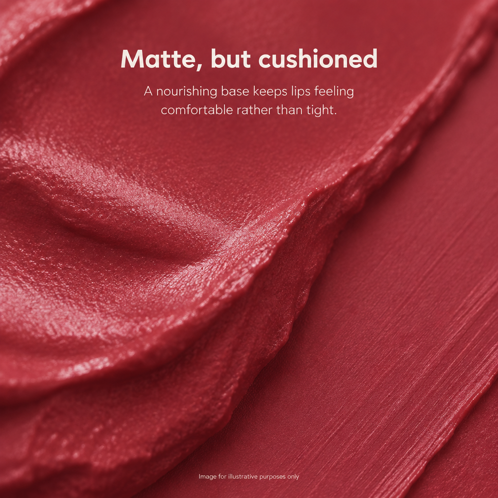 Matte, but cushioned - VOOSHI Matte Lipstick texture