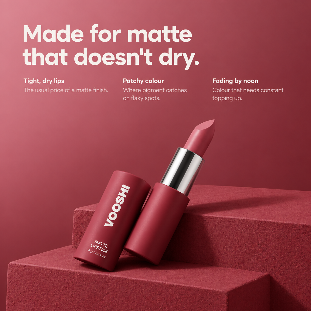 Made for matte that doesn't dry - VOOSHI Matte Lipstick