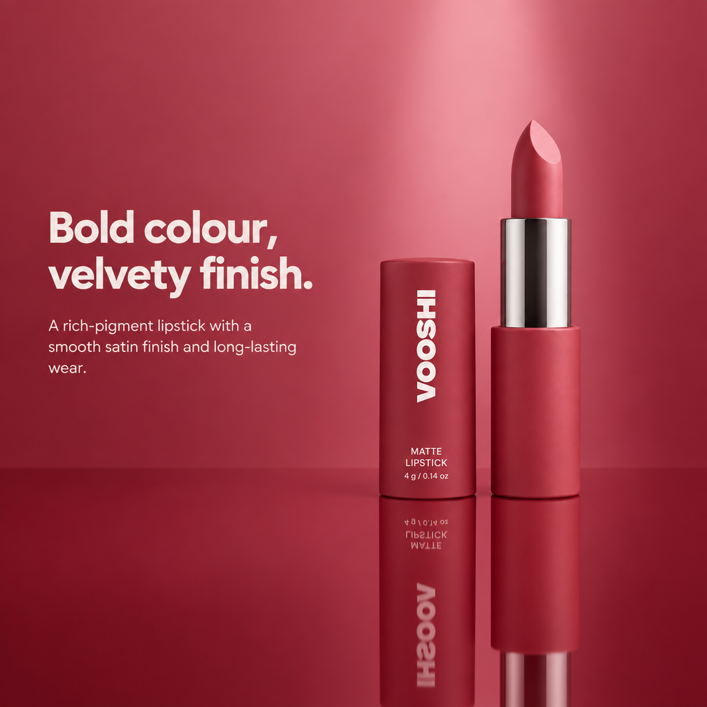 Bold colour, velvety finish - VOOSHI Matte Lipstick