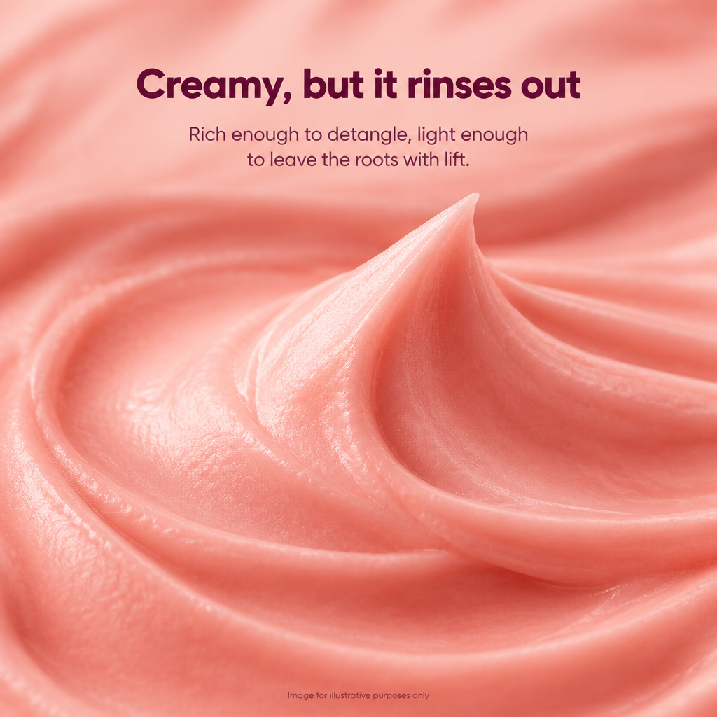 Creamy, but it rinses out - VOOSHI Keratin Volume Boost Conditioner texture
