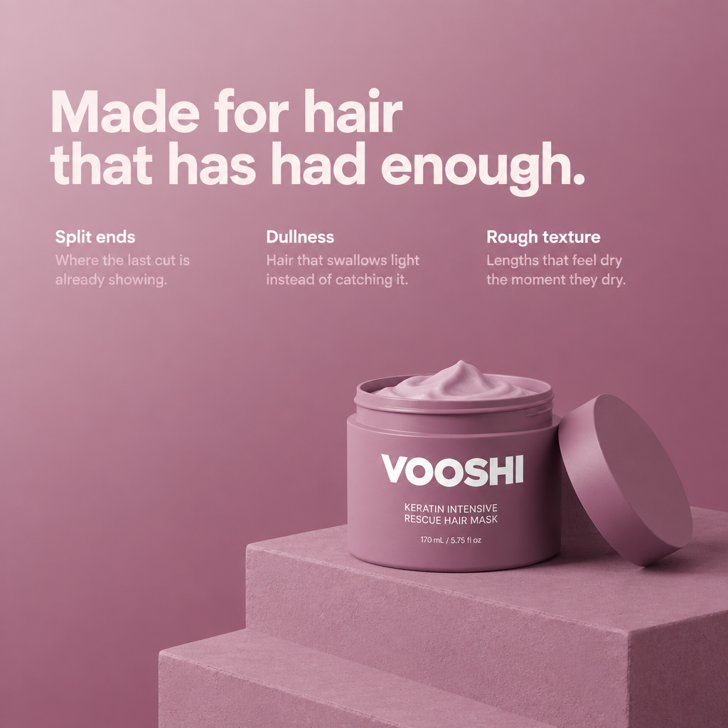 Made for hair that has had enough - VOOSHI Keratin Intensive Rescue Hair Mask