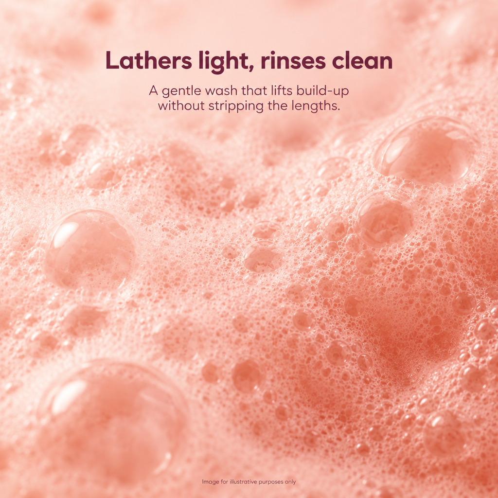Lathers light, rinses clean - VOOSHI Keratin Volume Boost Shampoo texture