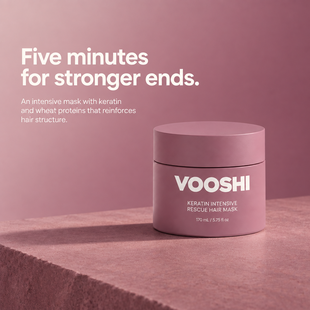 Five minutes for stronger ends - VOOSHI Keratin Intensive Rescue Hair Mask