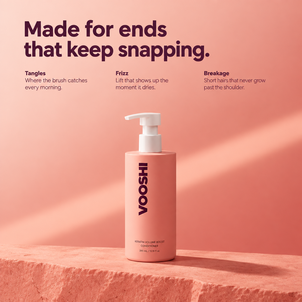 Made for ends that keep snapping - VOOSHI Keratin Volume Boost Conditioner