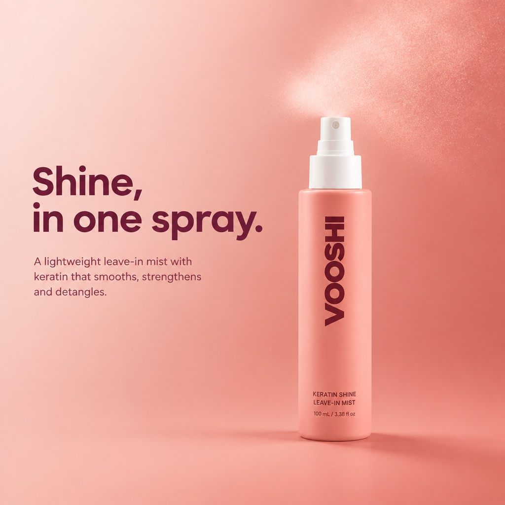 Shine, in one spray - VOOSHI Keratin Shine Leave-In Hair Mist