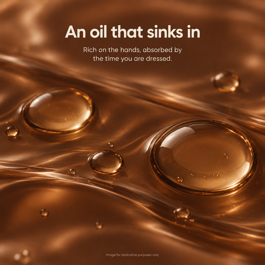 An oil that sinks in - VOOSHI Omega 6-9 Glowing Skin Body Oil texture
