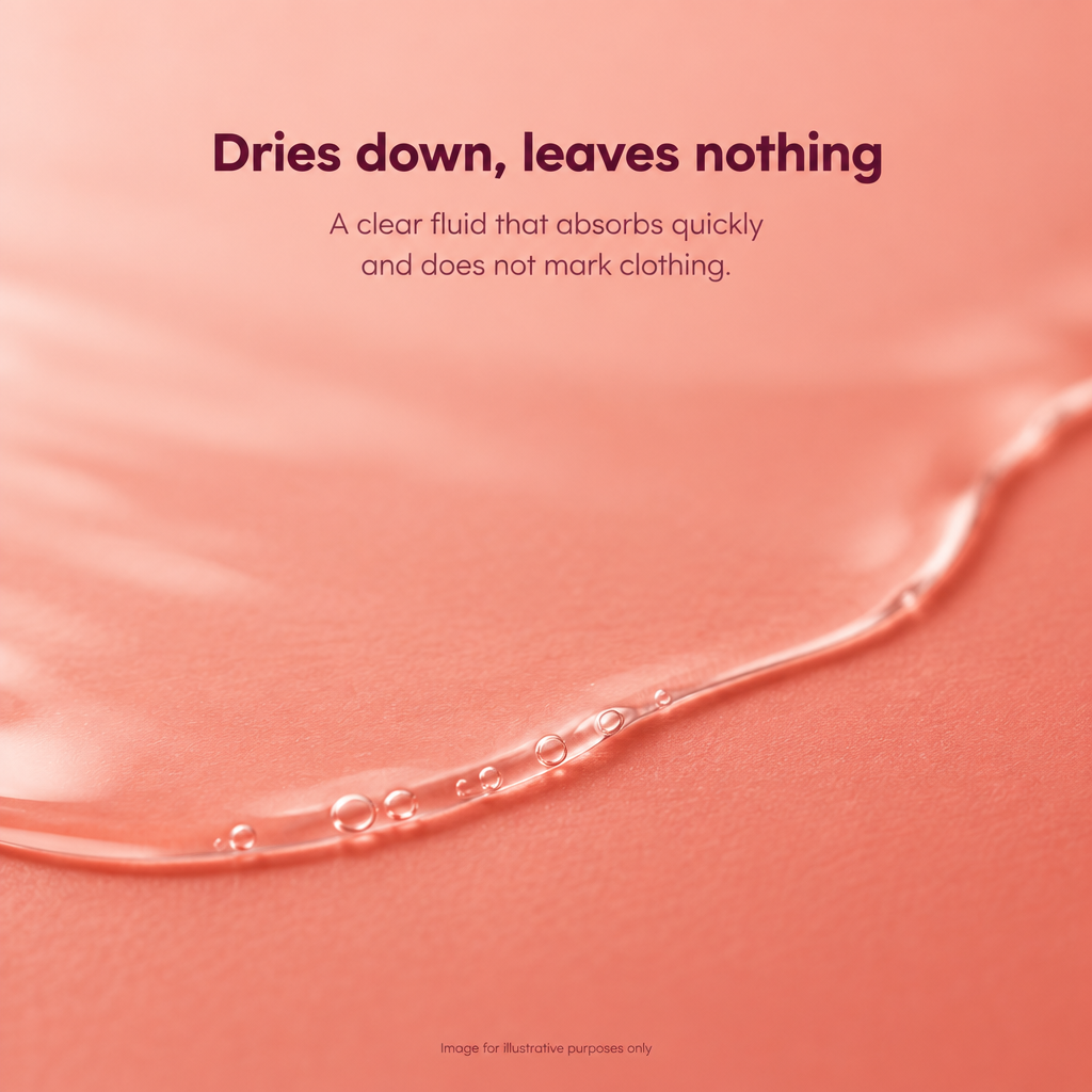 Dries down, leaves nothing - VOOSHI Aluminium-Free Roll-On Deodorant texture