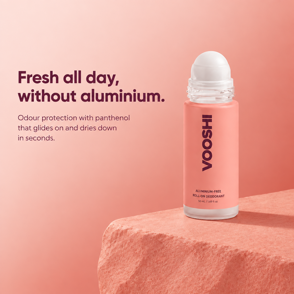 Fresh all day, without aluminium - VOOSHI Aluminium-Free Roll-On Deodorant
