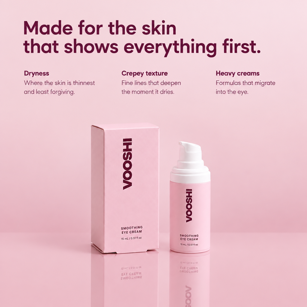 Made for the skin that shows everything first - VOOSHI Smoothing Eye Cream