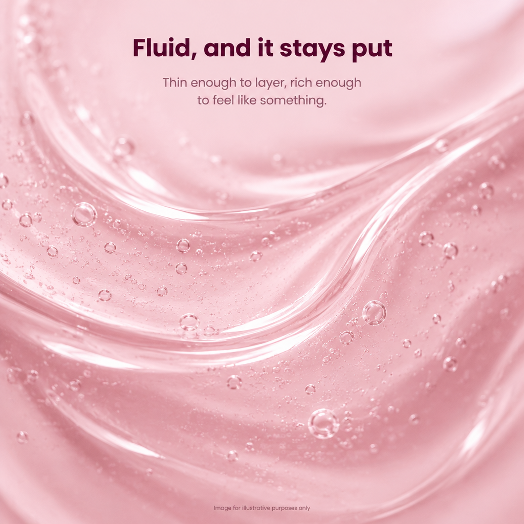 Fluid, and it stays put - VOOSHI Peptide Anti-Aging Serum texture