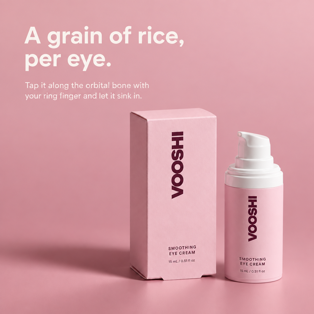 A grain of rice, per eye - how to use VOOSHI Smoothing Eye Cream
