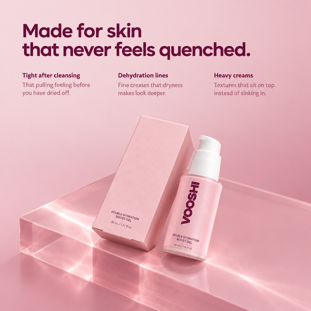 Made for skin that never feels quenched - VOOSHI Double Hydration Boost Gel
