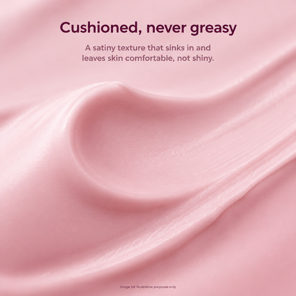 Cushioned, never greasy - VOOSHI Moisturising Day Cream texture