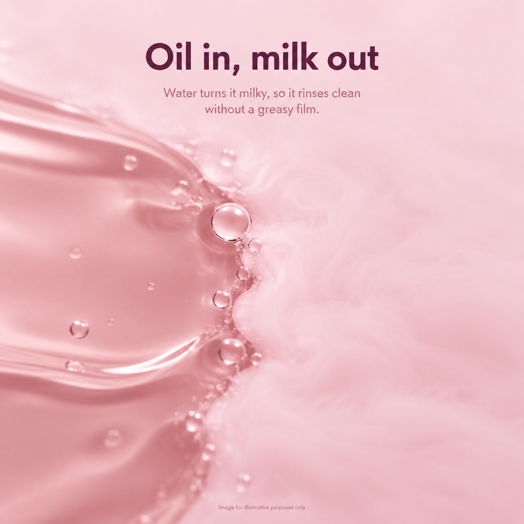 Oil in, milk out - VOOSHI Sensitive Skin Oil-To-Milk Cleanser texture