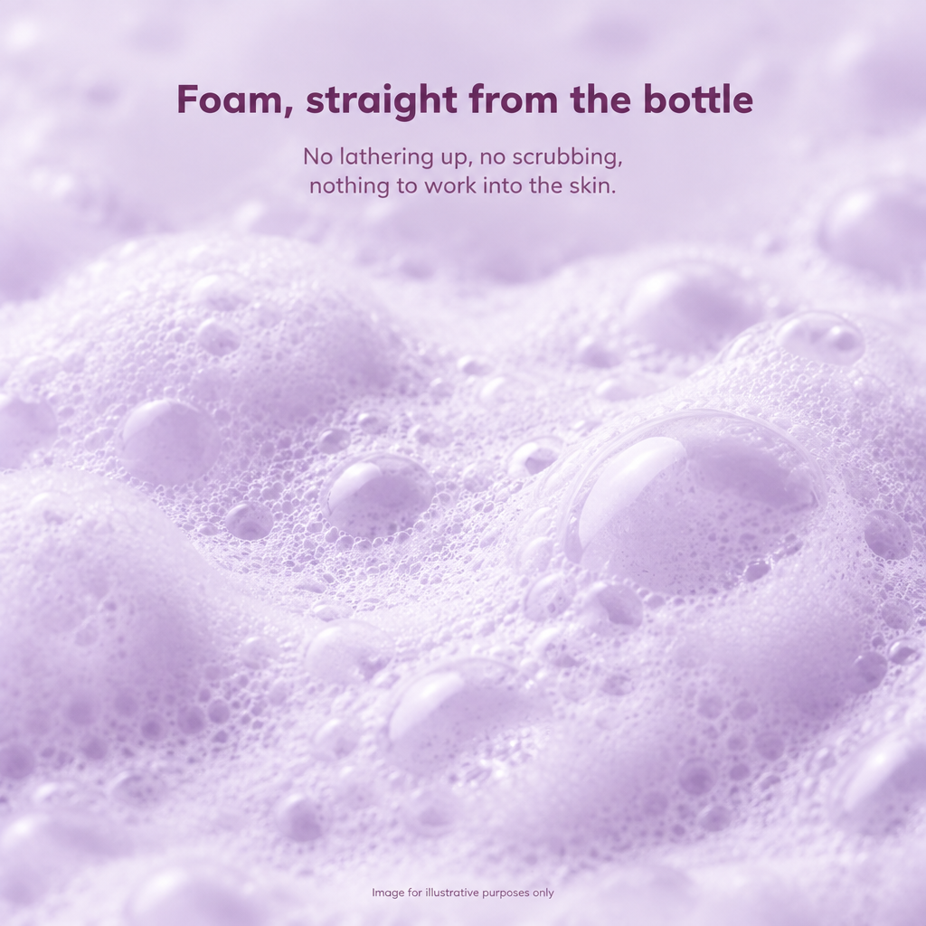 Foam, straight from the bottle - VOOSHI Cleansing Foam texture