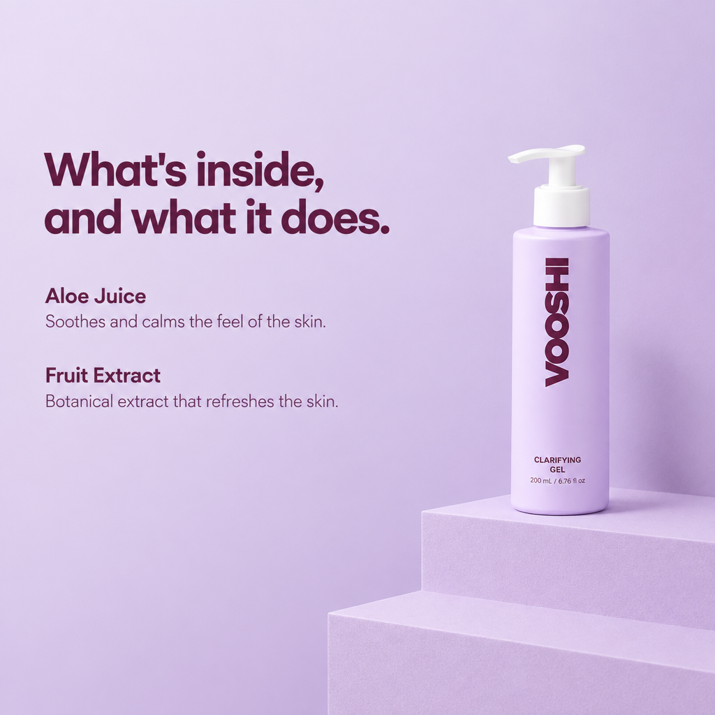 Key ingredients and what they do - VOOSHI Clarifying Gel