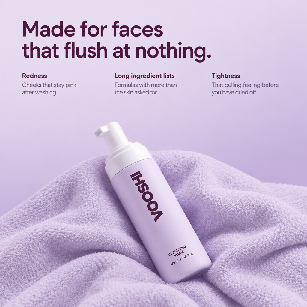 Made for faces that flush at nothing - VOOSHI Cleansing Foam