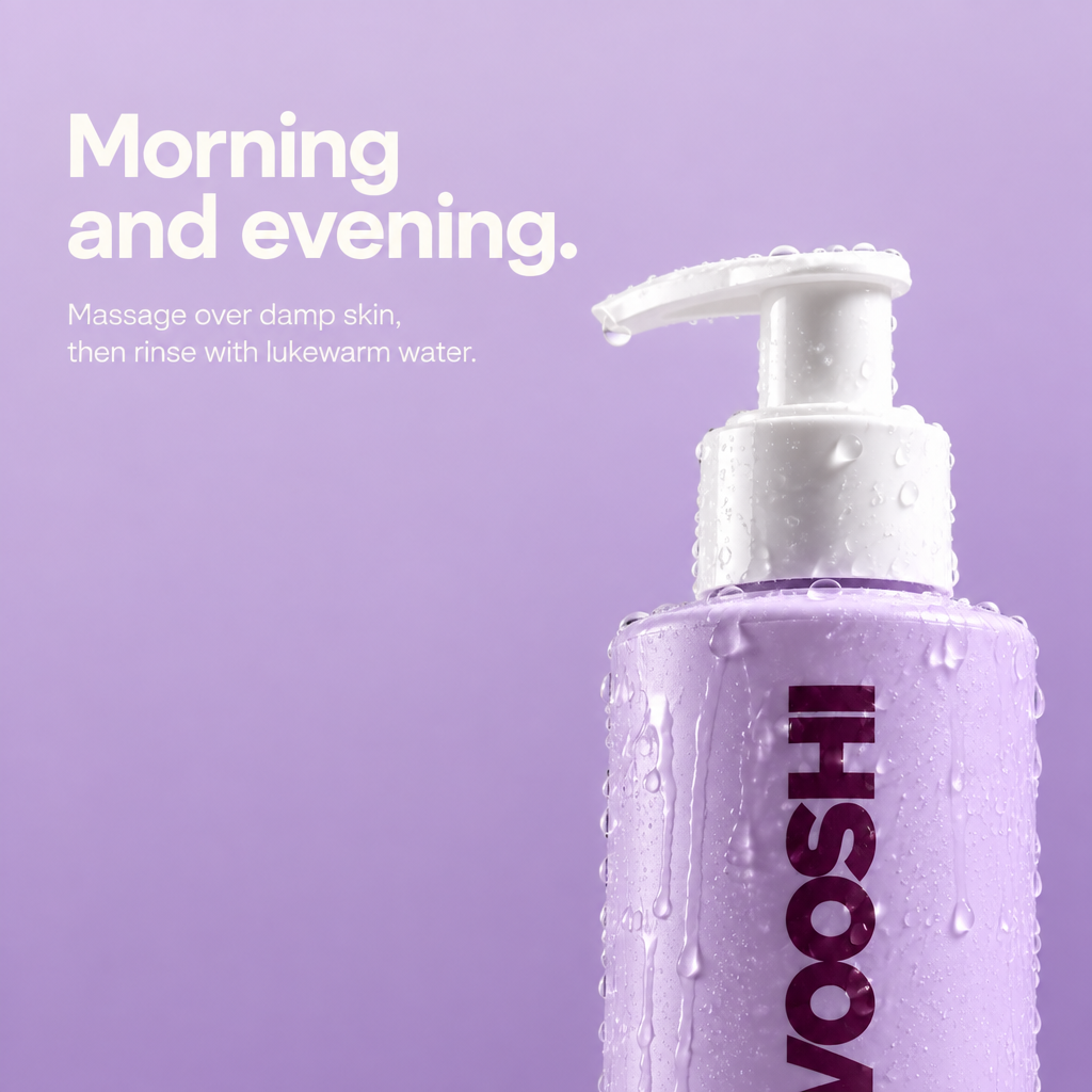 Morning and evening - how to use VOOSHI Clarifying Gel