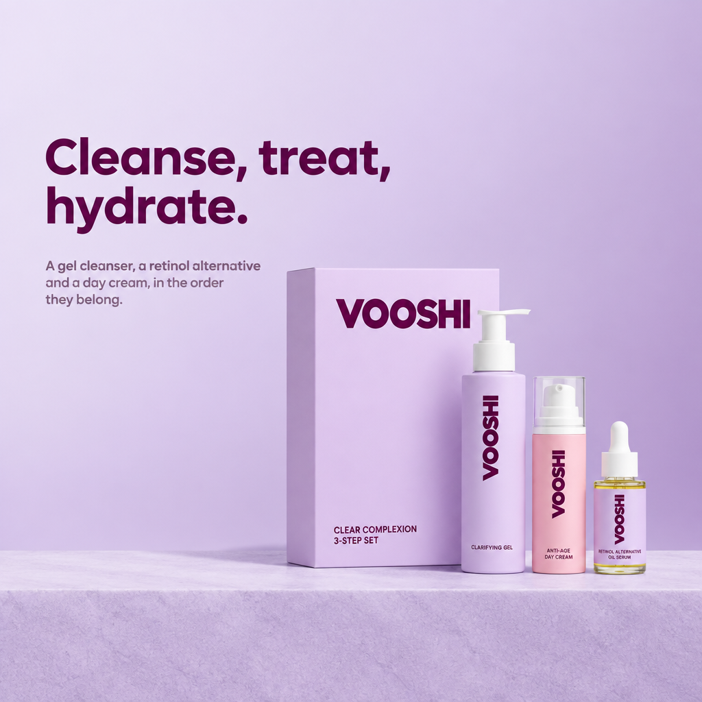 Cleanse, treat, hydrate - VOOSHI Clear Complexion Set