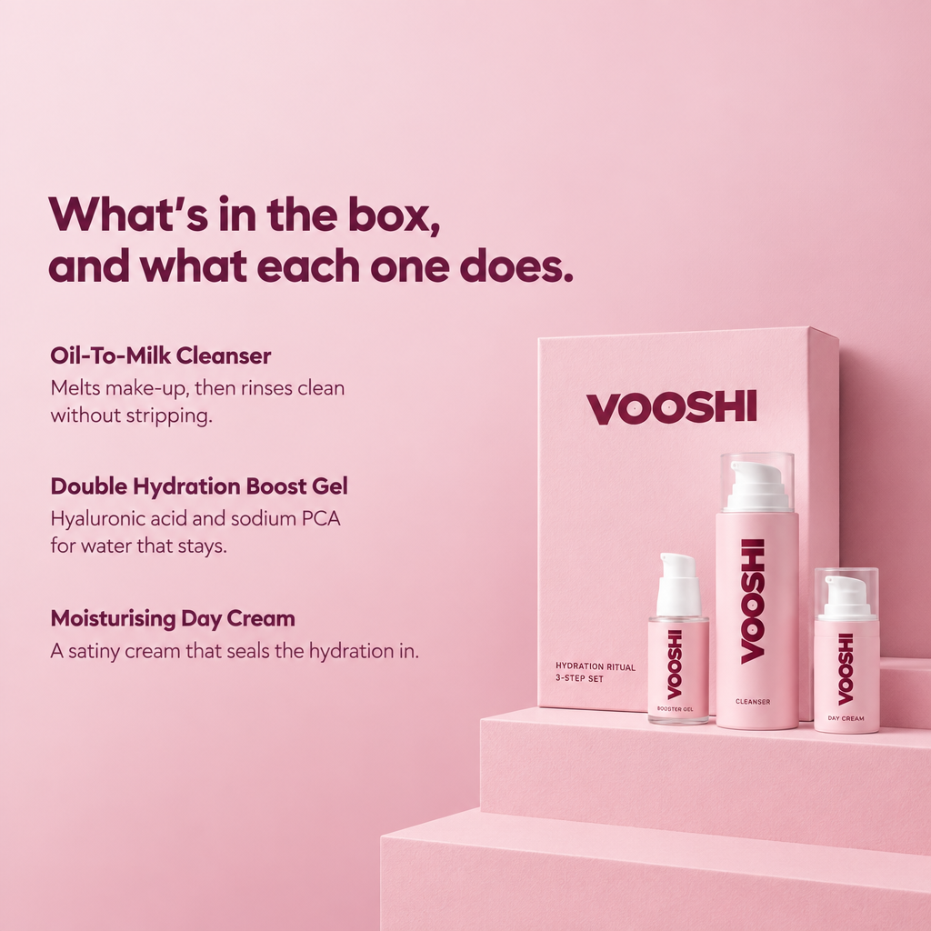 What is in the box and what each one does - VOOSHI Hydration Ritual Set