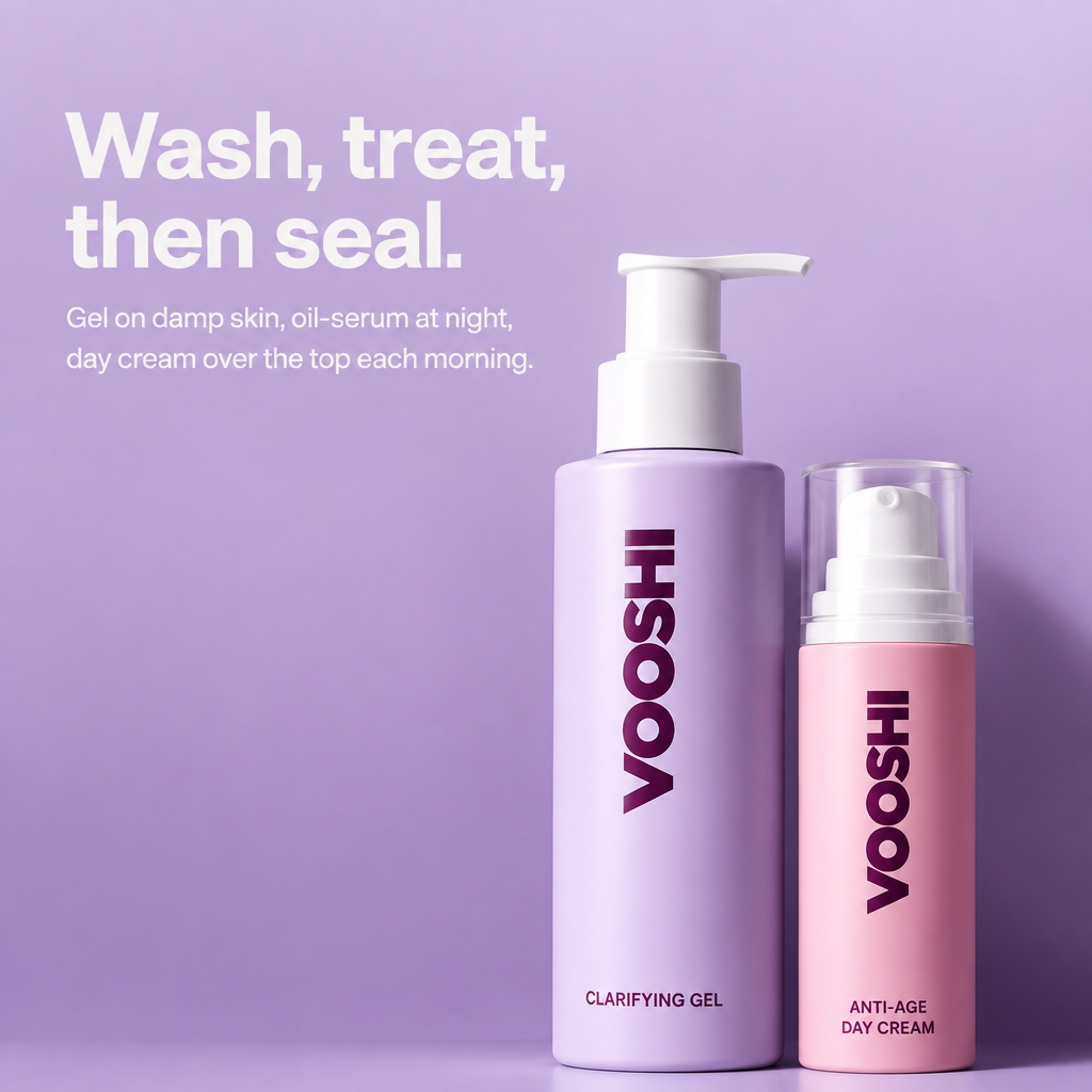 Wash, treat, then seal - how to use VOOSHI Clear Complexion Set