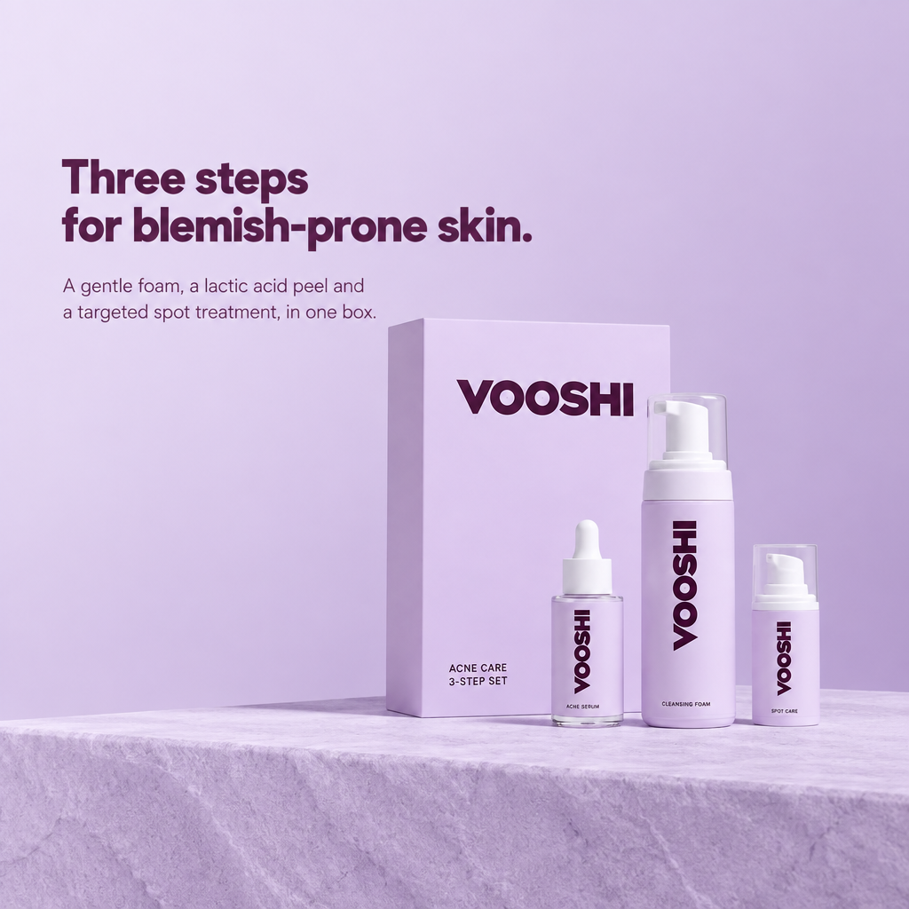 Three steps for blemish-prone skin - VOOSHI Acne Care Set