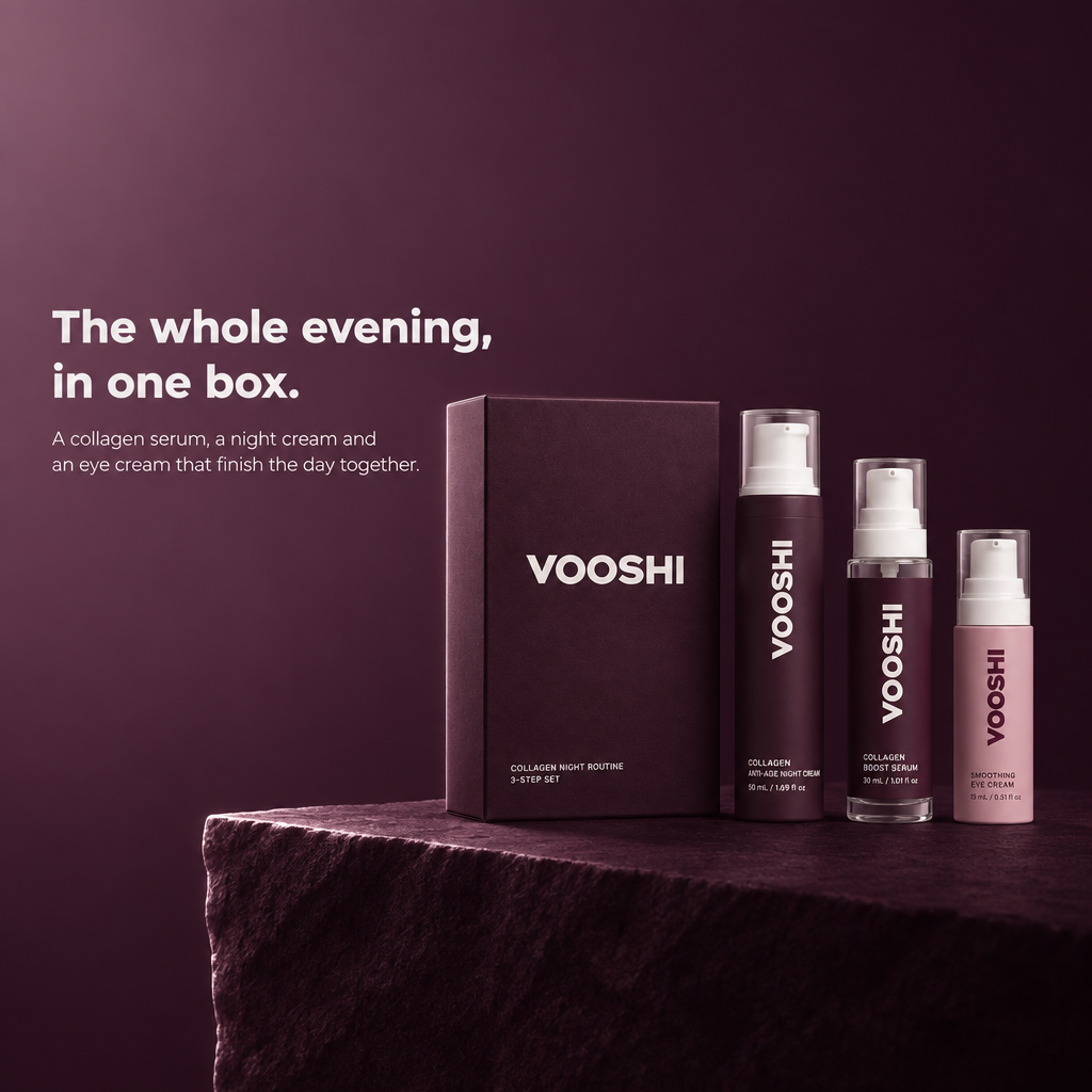 The whole evening, in one box - VOOSHI Collagen Night Routine