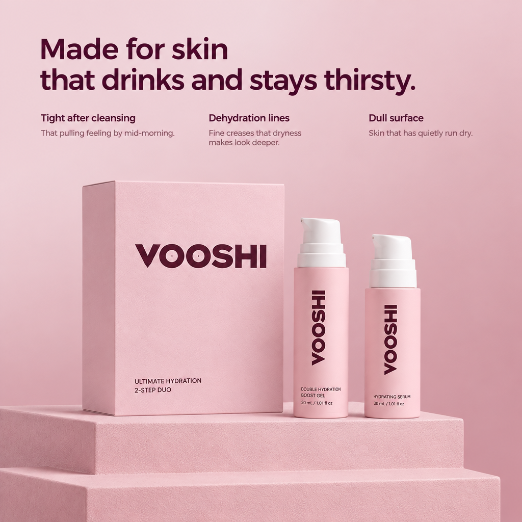 Made for skin that drinks and stays thirsty - VOOSHI Ultimate Hydration Duo