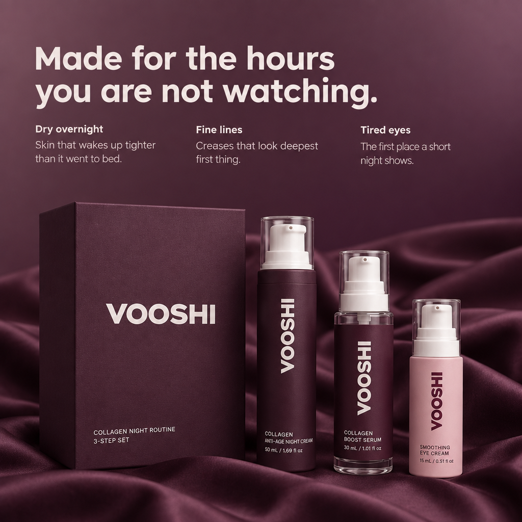 Made for the hours you are not watching - VOOSHI Collagen Night Routine
