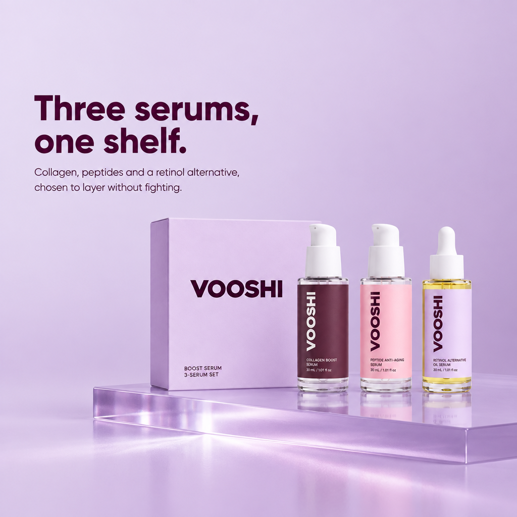 Three serums, one shelf - VOOSHI Boost Serum Trio
