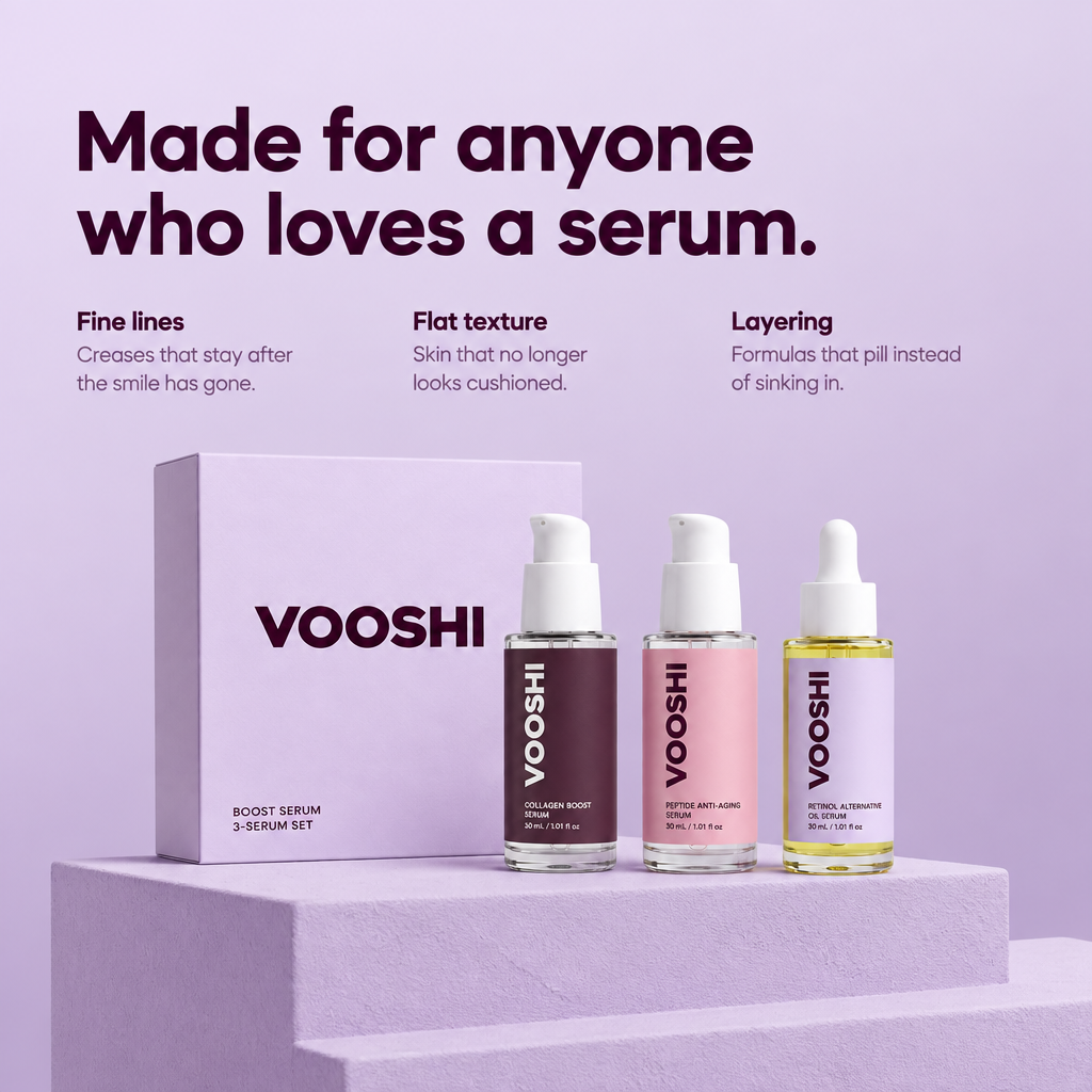 Made for anyone who loves a serum - VOOSHI Boost Serum Trio