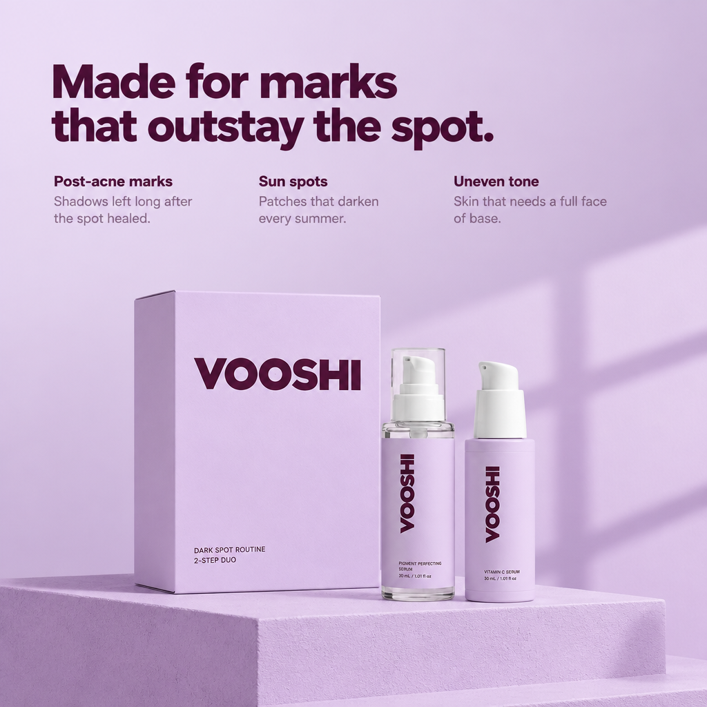 Made for marks that outstay the spot - VOOSHI Dark Spot Routine Duo